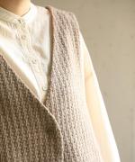 ロービングウール格子柄　2wayビスチェ