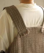 ロービングウール格子柄　2wayビスチェ