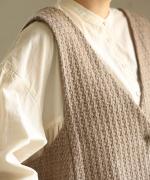 ロービングウール格子柄　2wayビスチェ