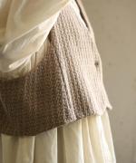 ロービングウール格子柄　2wayビスチェ