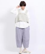 ロービングウール格子柄　2wayビスチェ