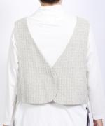 ロービングウール格子柄　2wayビスチェ