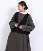 ロービングウール格子柄　2wayビスチェ