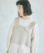 ロービングウール格子柄　2wayビスチェ