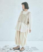 ロービングウール格子柄　2wayビスチェ