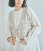 ロービングウール格子柄　2wayビスチェ