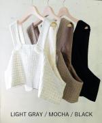 ロービングウール格子柄　2wayビスチェ