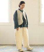 ロービングウール格子柄　ベスト