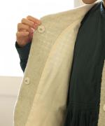 ロービングウール格子柄　ベスト