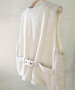 ロービングウール格子柄　ベスト