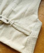 ロービングウール格子柄　ベスト