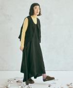 ロービングウール格子柄　ベスト