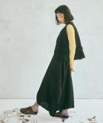 ロービングウール格子柄　ベスト