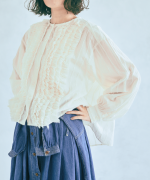 ストライプフリンジドビー　ブラウス