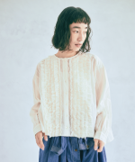 ストライプフリンジドビー　ブラウス