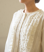 ストライプフリンジドビー　ブラウス