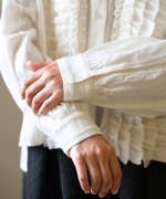 ストライプフリンジドビー　ブラウス