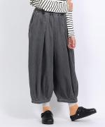 スラブヤーンデニム　タックパンツ