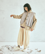 スラブヤーンデニム　タックパンツ