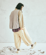 スラブヤーンデニム　タックパンツ