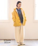 スラブヤーンデニム　タックパンツ