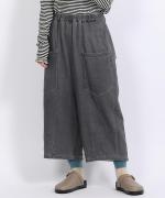 スラブヤーンデニム　ワイドパンツ