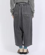 スラブヤーンデニム　ワイドパンツ