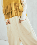 スラブヤーンデニム　ワイドパンツ