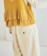 スラブヤーンデニム　ワイドパンツ