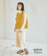 スラブヤーンデニム　ワイドパンツ