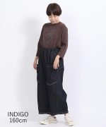 スラブヤーンデニム　ワイドパンツ