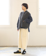 スラブヤーンデニム　ワイドパンツ