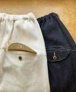 スラブヤーンデニム　ワイドパンツ