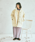 パデッドコットンナイロン　ミドルコート