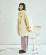 パデッドコットンナイロン　ミドルコート