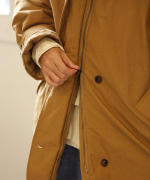 パデッドコットンナイロン　ミドルコート