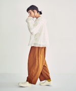 コットンナイロンピーチ起毛　パンツ