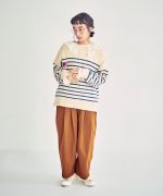 コットンナイロンピーチ起毛　パンツ