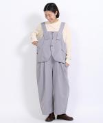 コットンナイロンピーチ起毛　サロペット