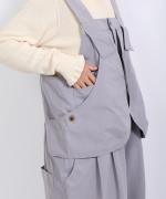 コットンナイロンピーチ起毛　サロペット