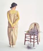 コットンナイロンピーチ起毛　サロペット