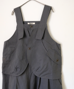 コットンナイロンピーチ起毛　サロペット