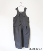 コットンナイロンピーチ起毛　サロペット