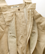 コットンナイロンピーチ起毛　サロペット