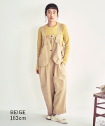 コットンナイロンピーチ起毛　サロペット