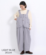 コットンナイロンピーチ起毛　サロペット