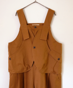 コットンナイロンピーチ起毛　サロペット