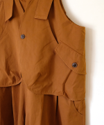 コットンナイロンピーチ起毛　サロペット