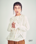 カディコットン刺繡　ブラウス