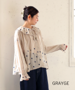 カディコットン刺繡　ブラウス